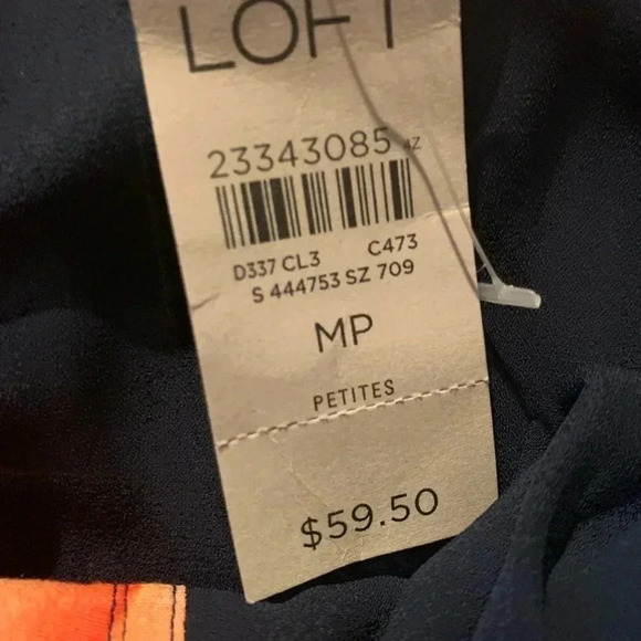 🌟HP NWT Loft Women’s Flower Pattern Skirt Size Medium Petite Buttons and Pockets - Picture 12 of 12